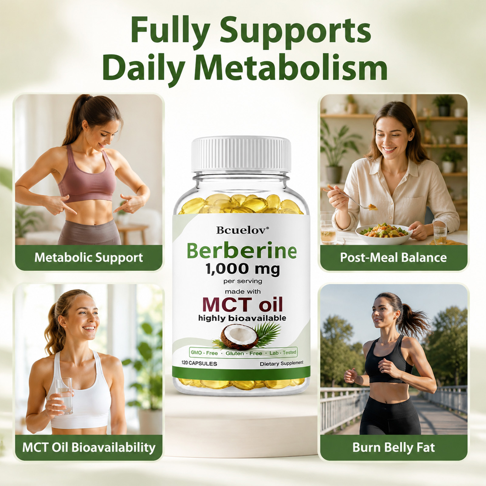 Berberine 1000mg with MCT Oil, - Berberine Hcl Capsule ulasan dan harga