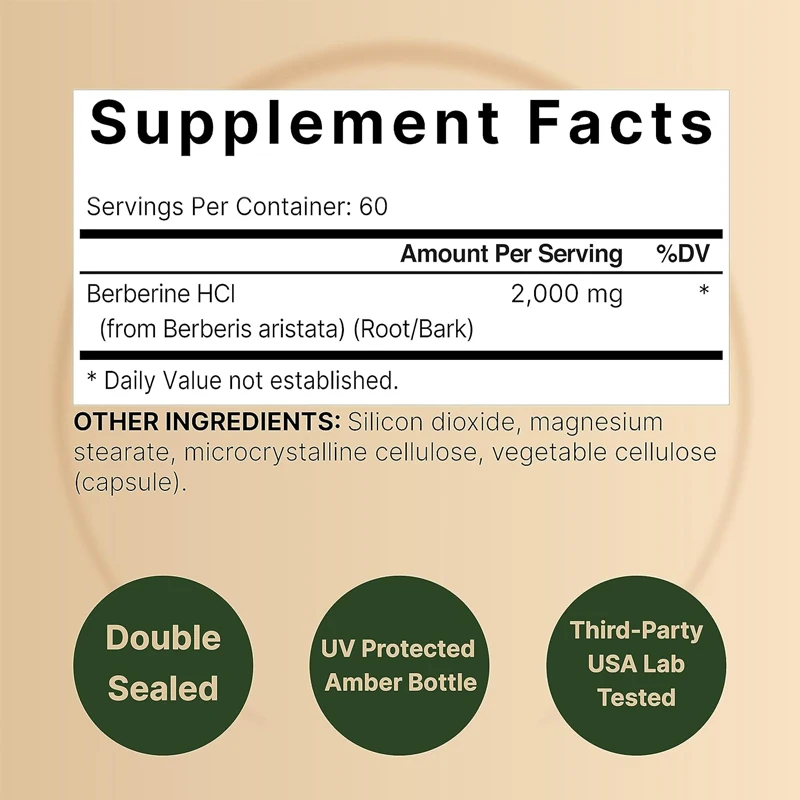 Berberine Supplement  60 Veget - Berberine Hcl Capsule ulasan dan harga