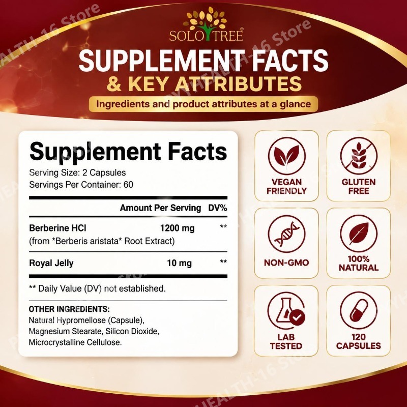 Berberine Capsules 1200mg Per  - Berberine Hcl Capsule ulasan dan harga