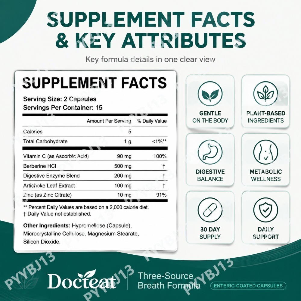 Docteat Berberine HCl Capsules - Berberine Hcl Capsule ulasan dan harga